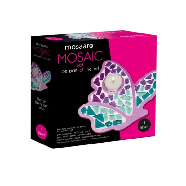 Дитячий набір для творчості кришталева мозаїка "Підсвічник-Метелик" MA1004 (MA1004)