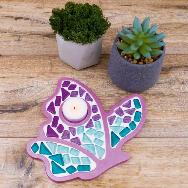 Дитячий набір для творчості кришталева мозаїка "Підсвічник-Метелик" MA1004 (MA1004)