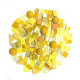 Набір скляних камінців для мозаїки 6505, 200 грам, 150-180 шт, 4 мм, жовтий (6505)