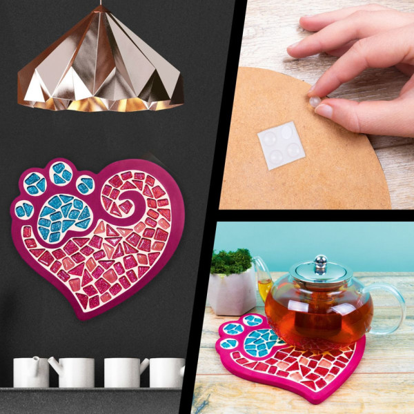 Набір для творчості скляна мозаїка "Лапа з серцем" MA2032, 2 рівень (MA2032)