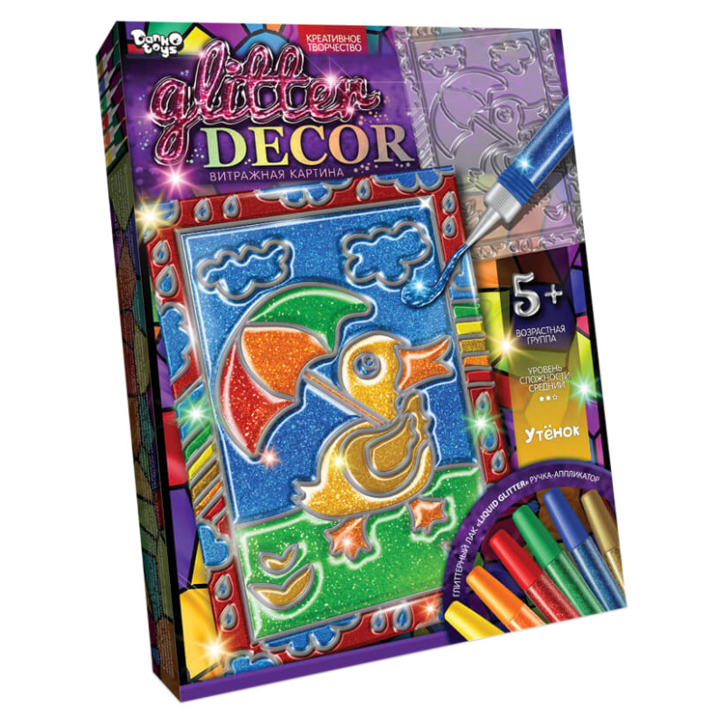 Набор креативного творчества GD-01 "Glitter Decor" Витражная картина