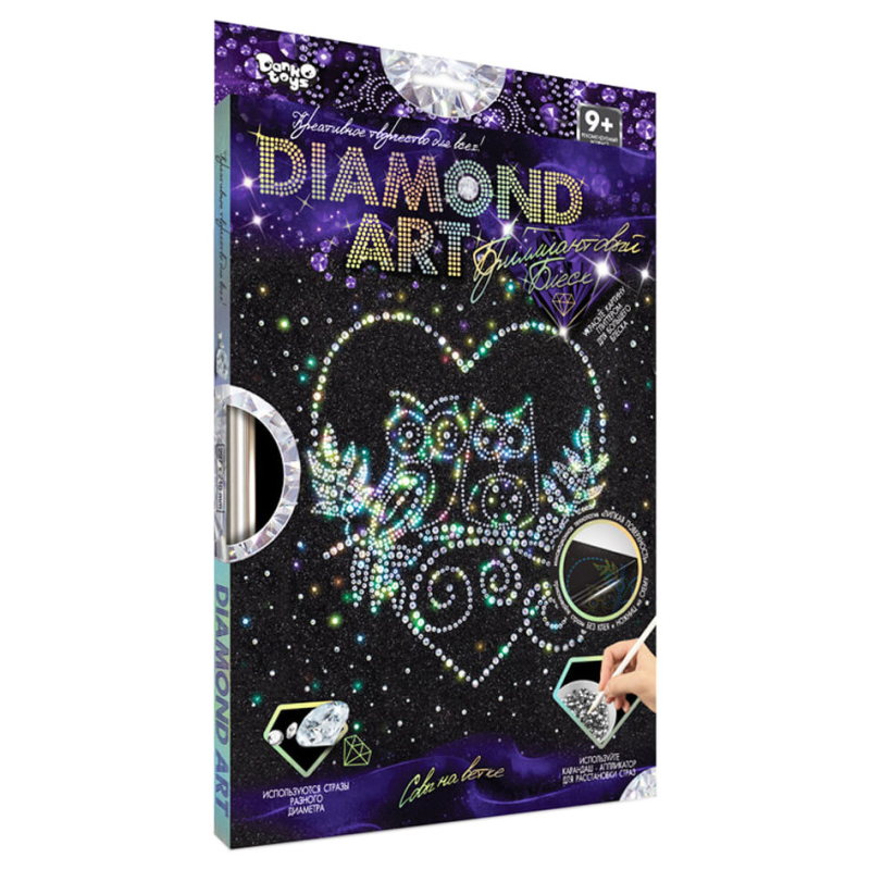 Комплект креативної творчості "DIAMOND ART" DAR-01, 10 видів
