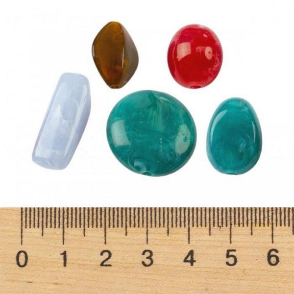 Декоративные бусинки для творчества Камешки Dom Busin УТ100032730 в упаковке 58 шт (УТ100032730)
