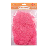 Декоративний наповнювач Сизаль 742785 натуральний, 30 грам, рожевий (742785)