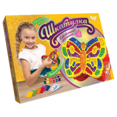 Шкатулка своїми руками Блискуча мозаїка SHR-01-2 для оформлення інтер'єру  Жовтий (SHR-01-02)