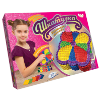 Шкатулка своими руками Сверкающая мозаика SHR-01-2 для оформления интерьера Розовый (SHR-01-01)