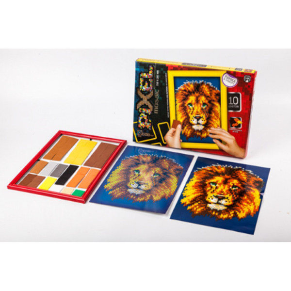 Набір для творчості "Мозаїка Піксель: Лев" РМ-01-06, 21х29,7 см, рамка в наборі (РМ-01-06)