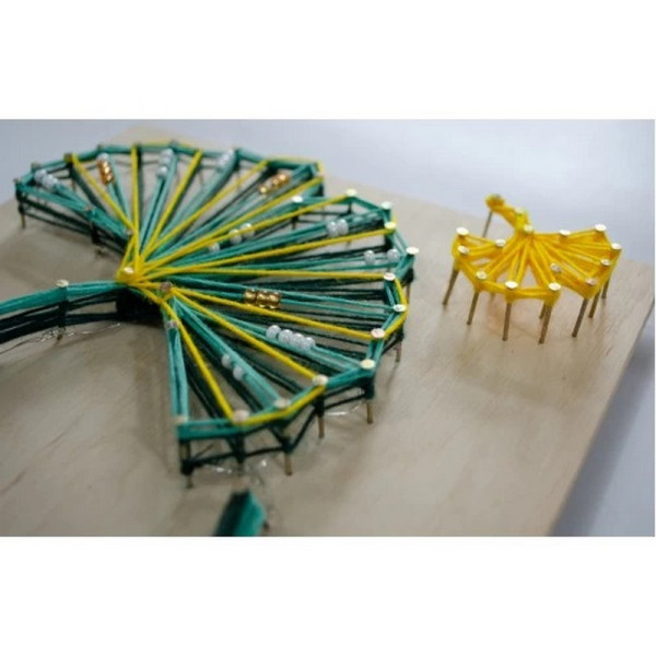 Набір стрінг-арт "Малахітовий танець" ABC-029 дерев'яна основа (ABC-029)