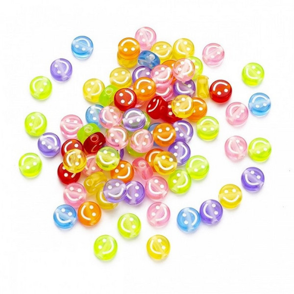 Декоративні намистинки для творчості Смайлики Будинок Бусин УТ100028626 в упаковці 70 шт (УТ100028626)