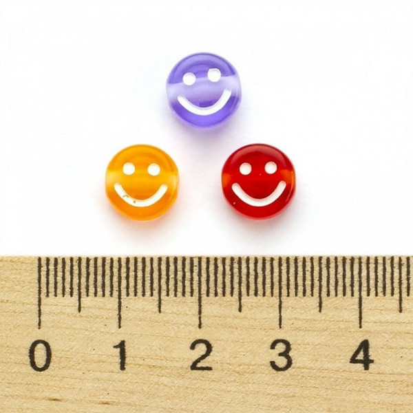 Декоративні намистинки для творчості Смайлики Будинок Бусин УТ100028626 в упаковці 70 шт (УТ100028626)