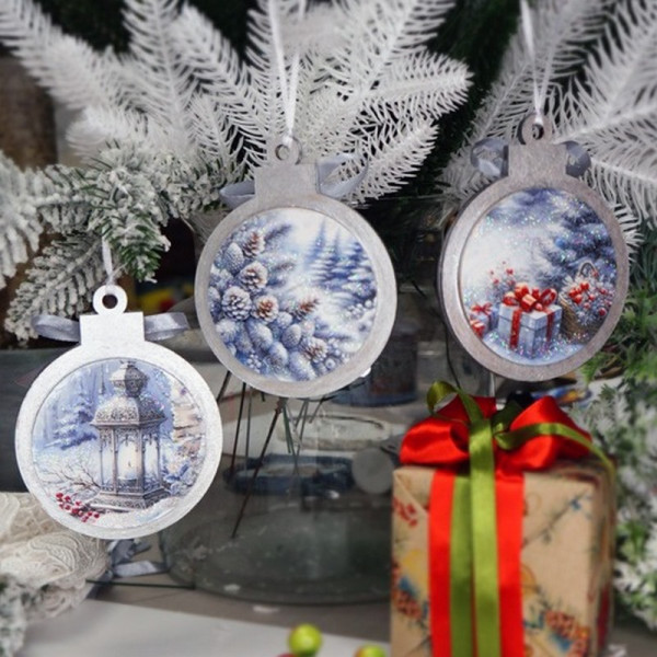 Творческий набор для создания 3-х елочных украшений "Winter Forest" FDCKW-052(FDCKW-052)