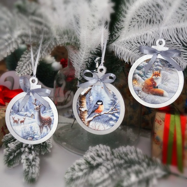 Творческий набор для создания 3-х елочных украшений "Winter Forest" FDCKW-052(FDCKW-052)