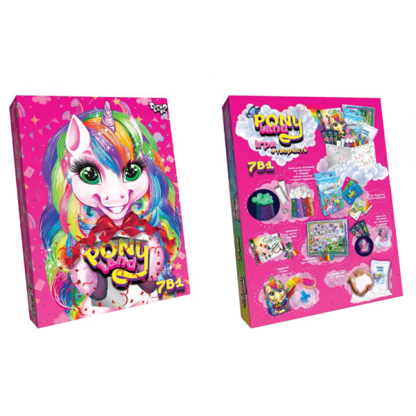 Дитячий набір креативної творчості "Pony Land" PL-01-01U, 7 в 1 (PL-01-01U)