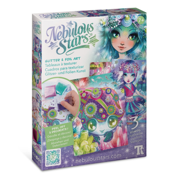 Набір для творчості Зоряні блискітки та фольга Nebulous Stars 11027, 3 шаблони для декорування (11027NS)