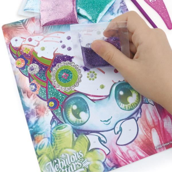 Набір для творчості Зоряні блискітки та фольга Nebulous Stars 11027, 3 шаблони для декорування (11027NS)