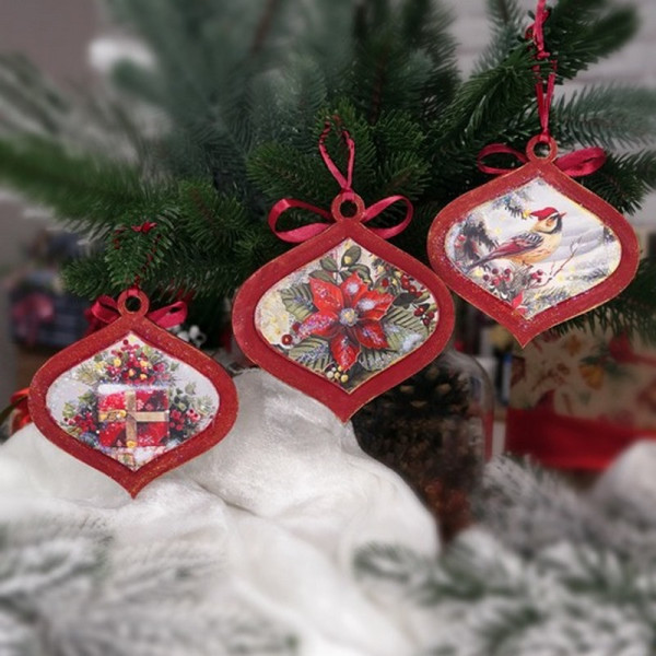 Творческий набор для создания 3-х елочных украшений "Vintage Christmas" FDCKW-053(FDCKW-053)