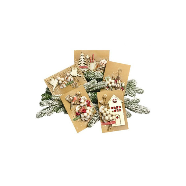 Набор для создания Рождественских открыток "Cozy Christmas" FDGCK-040, 10х15 см, 5 шт(FDGCK-040)