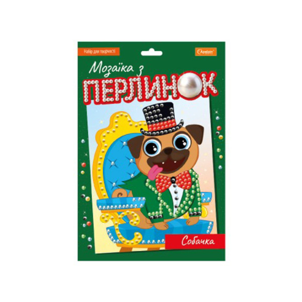 Дитячий набір для творчості "Мозаїка з перлин собачка" НТ-38-06 (НТ-38-06)