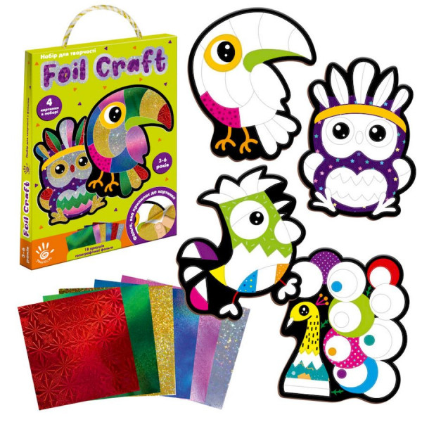 Набор для творчества "Foil craft Birds" VT4433-12, 18 листов фольги (VT4433-12)