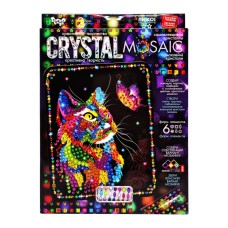 Креативна творчість "Crystal mosaic Кіт і метелик" CRM-02-04, 6 форм елементів