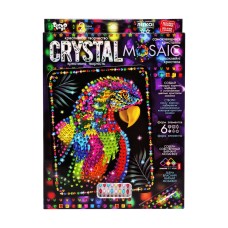 Креативное творчество "Crystal mosaic Попугай" CRM-02-06, 6 форм элементов