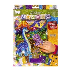 Креативна творчість "Glitter Mosaic Діно" БМ-03-01 блискуча мозаїка