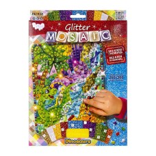 Креативна творчість "Glitter Mosaic Динозаври" БМ-03-09 блискуча мозаїка
