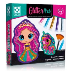 Набір для творчості "Glitter Art Казкові принцеси" VT4501-10, 5 флаконів з глітерами