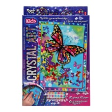 Набір креативної творчості "Crystal art Kids" Метелик CArt-01-02, 9 кольорів, 6 форм