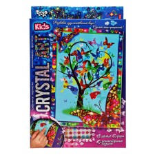 Набір креативної творчості "Crystal art Kids" Дерево CArt-01-01, 9 кольорів, 6 форм