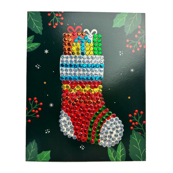 Набір для творчості мозаїка з паєток "Різдвяна шкарпетка" НТ-37-02  (НТ-37-02)