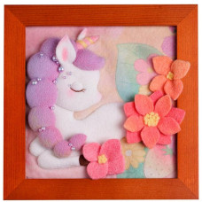 Набір для валяння голкою "Єдиноріг" YG0252 рамка 18х18 см, дерево (YG0252)