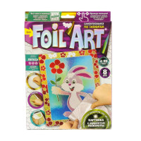Набір креативної творчості "Аплікація" FAR-01-01…10 кольорова фольга Зайчик (FAR-01-07)