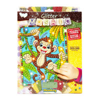 Креативна творчість "Блискуча мозаїка: Monkey" БМ-02-03, 20.6х26 см (БМ-02-03)