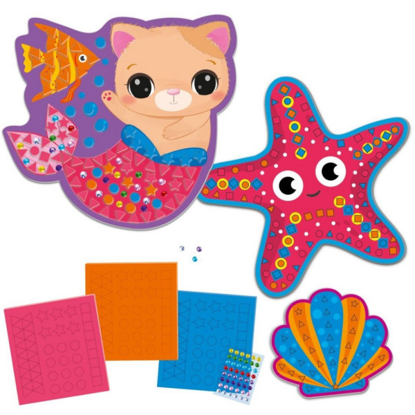 Набір для творчості "Історія русалоньки" VT4511-21 з м'якою мозаїкою та стразами (VT4511-21)