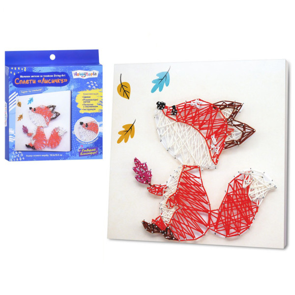 Набір для творчості "Лисичка" M5872UA малюнок ниткою за технікою String-Art (M5872UA)