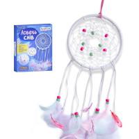 Набір для творчості "Ловець снів" M5870UA кільце 13см, шкіряний шнур, намистини, пір'я (M5870UA)