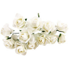 Декоративні троянди для творчості KV-733 пучок 12 штук  (KV-733)