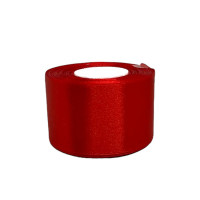 Атласна стрічка для рукоділля АБ-510, 5 см x 23 м, Червоний (АБ-510)