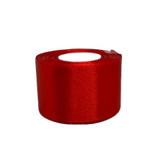 Атласна стрічка для рукоділля АБ-510, 5 см x 23 м, Червоний (АБ-510)