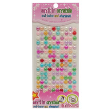 Наклейка камені "Перловий мікс" БХ-184 на планшетці 130 шт 0,8 мм (БХ-184)