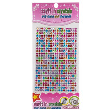 Наклейка камені "Мікс круглий" Планшетка-№41 на планшетці 468 шт 0,4 мм  (Планшетка-№41)