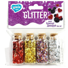 Набір для творчості "Гліттер для декорування" 90019, 4 кольори (90019)