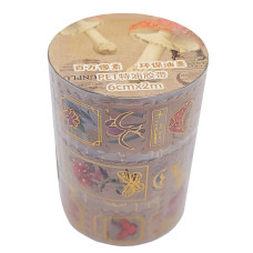 Декоративна стрічка з наліпками"Ретро стиль" XM-JD2859-2, 6 см 2 м  (XM-JD2859-2)