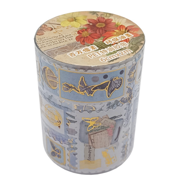 Декоративна стрічка з наліпками "Ретро стиль" XM-JD2859-3, 6 см 2 м  (XM-JD2859-3)