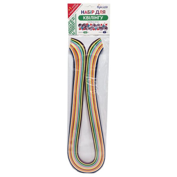 Папір для квілінгу "Щедрий вечір" Bumagia 5-70, 5 мм х 70 см, 12 кольорів (5-70)