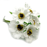 Декоративний букетик Мак польовий молочний Bambi SP-466, 10 квіток (SP-466)