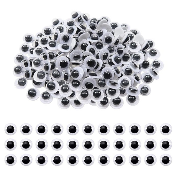 Очі для іграшок самоклеючі Bambi ED-539 упаковка 10 гр, 330 шт, 6 мм (ED-539)