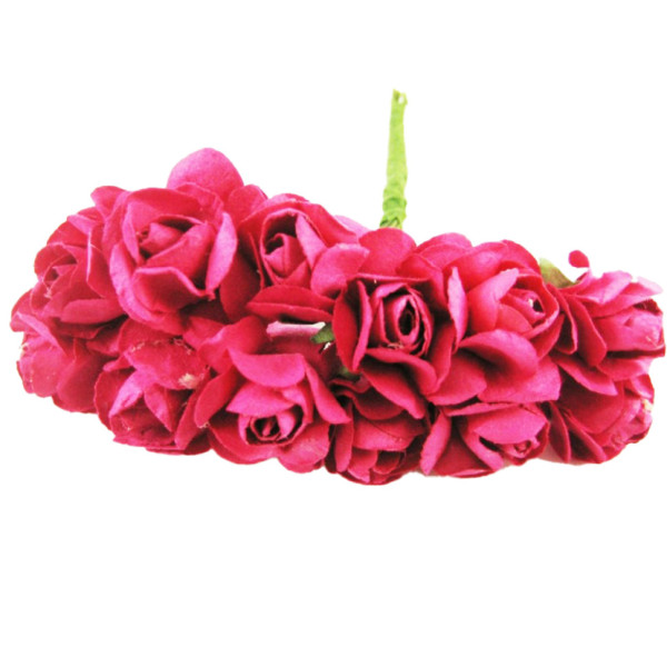 Декоративні троянди для творчості KV-730 пучок 12 штук  (KV-730)