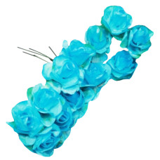 Декоративні троянди для творчості KV-732 пучок 12 штук  (KV-732)